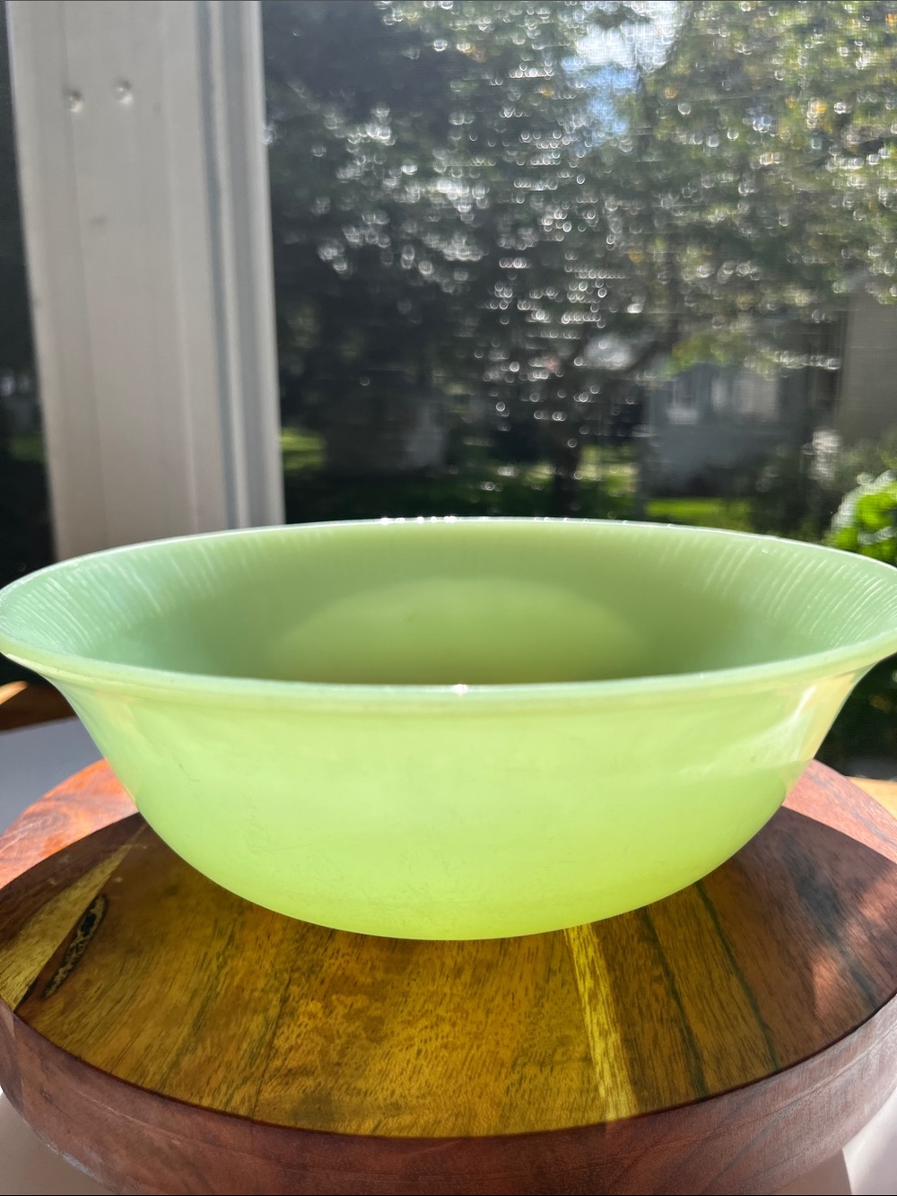 Vintage Fire King Jadeite Jade-ite 1950s Jane Ray 8 1/4"  Vegetable Bowl